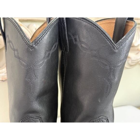 VINTAGE ARIAT 35501 Heritage Roper Black Leather Cowboy Western Mens Boot 9 EE - Picture 15 of 16